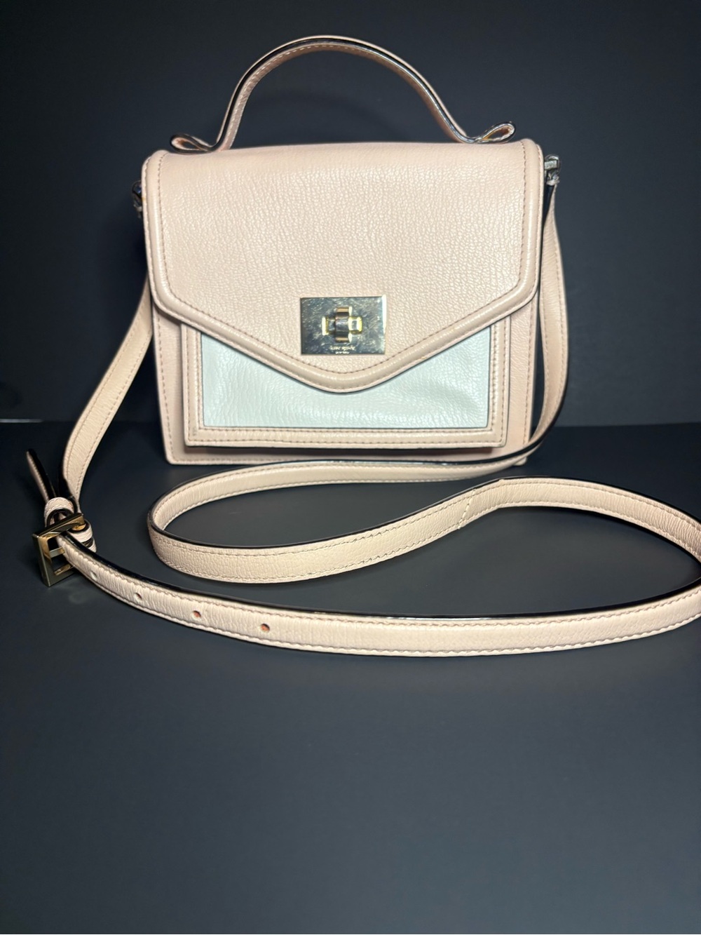 Kate Spade pink and white small handbag